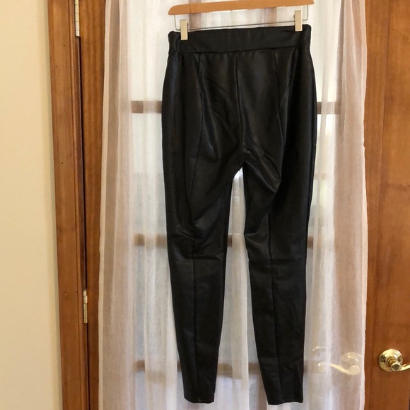 Express Super High Rise Faux Leather Leggings - Picture 3 of 5